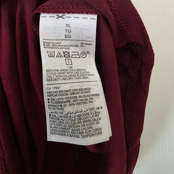 Old Navy Burgundy Tunic Length Tank Top NWT Women's Size XL - Picture 3 of 6